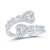 5/8 CTW-DIA CN HEART CUFF LADIES RING